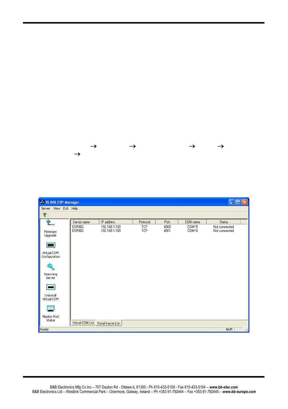Opening the esp manager | B&B Electronics ESR904 - Manual User Manual | Page 32 / 89