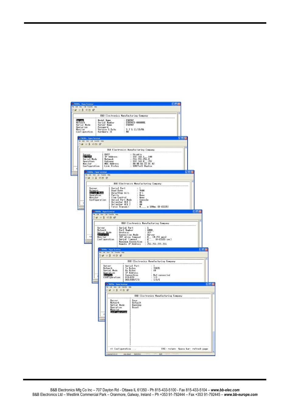 Navigating the configuration menus | B&B Electronics ESR904 - Manual User Manual | Page 64 / 89