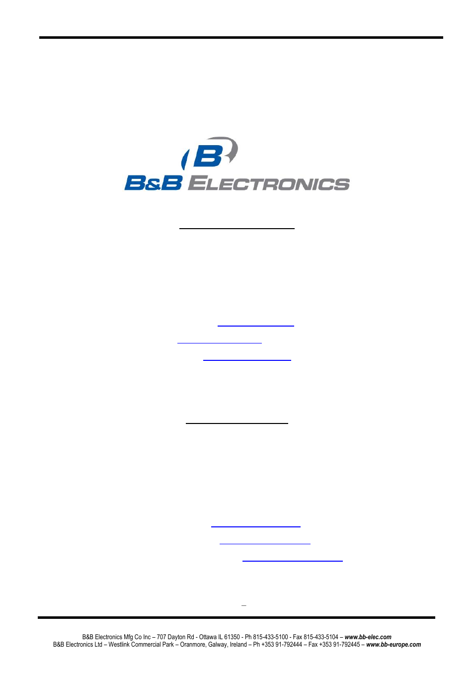 B&B Electronics ESR904 - Manual User Manual | Page 89 / 89