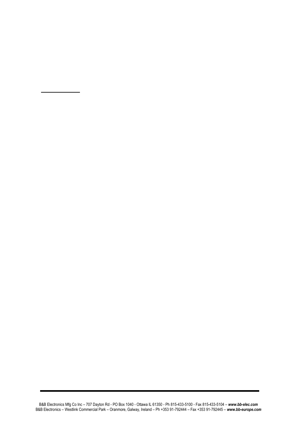 B&B Electronics EIR408-T - Manual User Manual | Page 19 / 19
