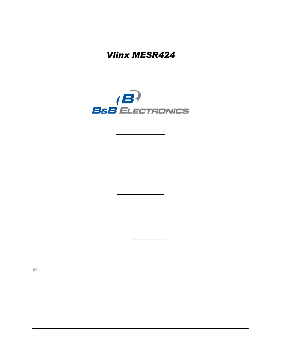 Vlinx mesr424 | B&B Electronics MESR424T_D-MT_D-SC - Manual User Manual | Page 2 / 71