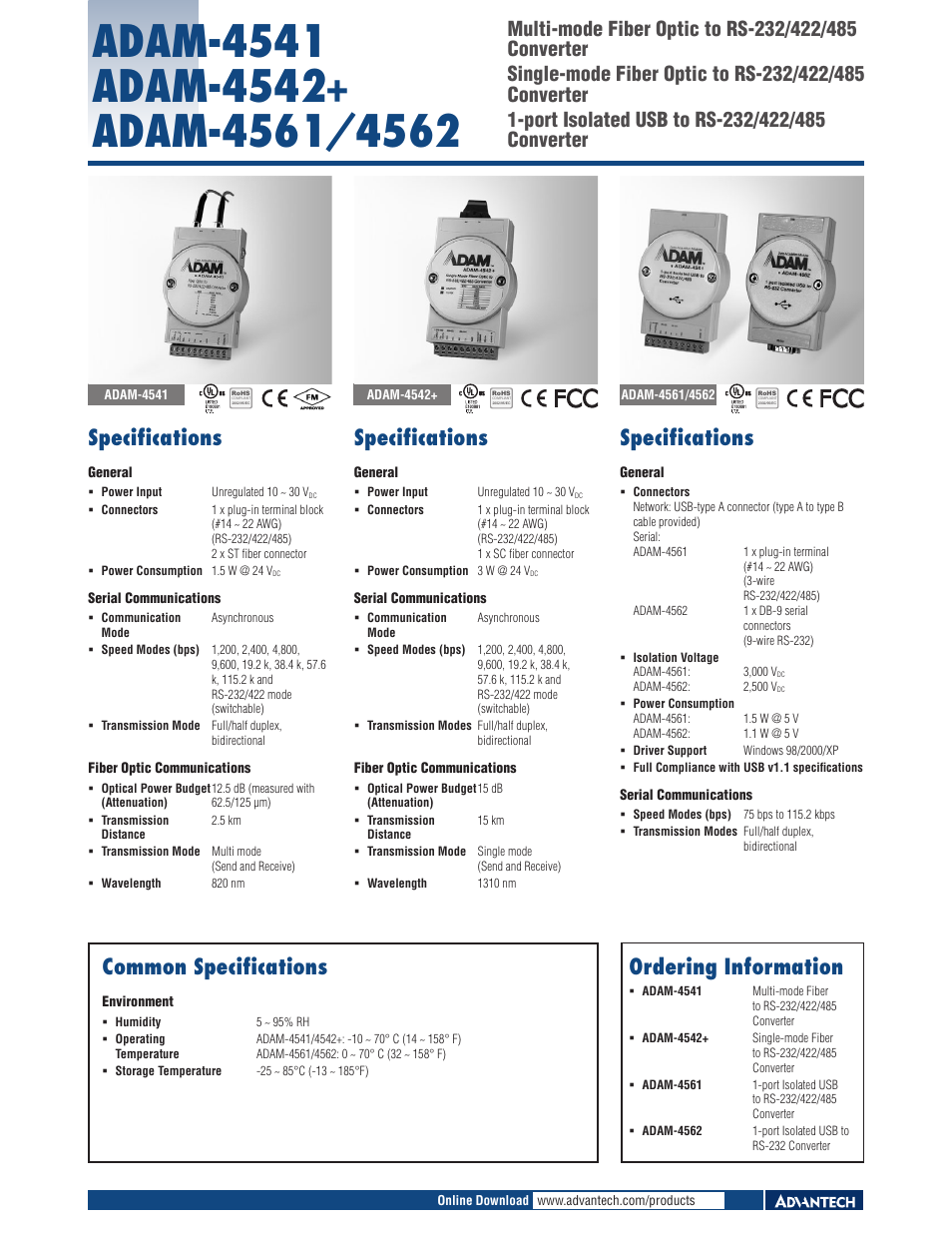 B&B Electronics ADAM-4542+ - Datasheet User Manual | 1 page