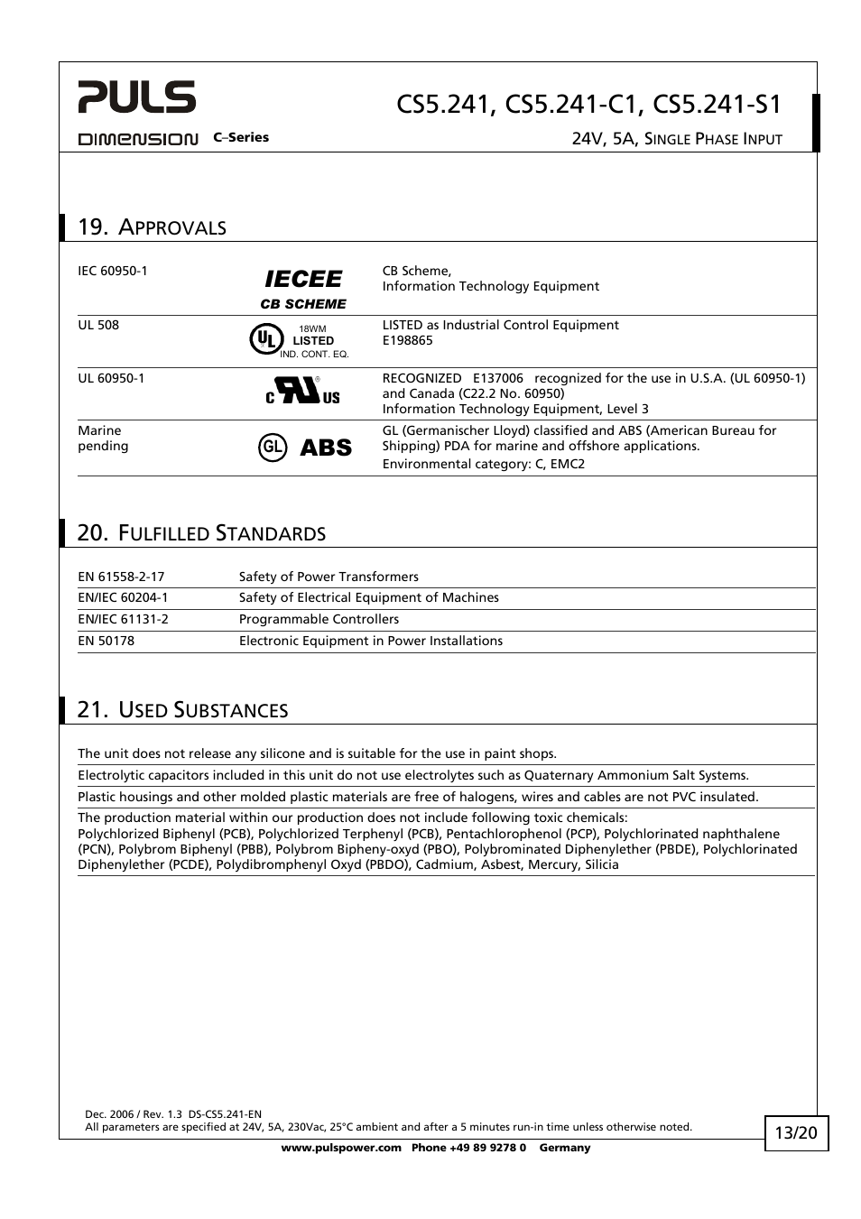 Iecee, Pprovals, Ulfilled | Tandards, Ubstances | B&B Electronics NTPS-24-5 - Datasheet User Manual | Page 13 / 20