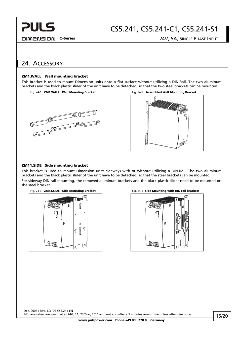 Ccessory, 24v, 5a, s | B&B Electronics NTPS-24-5 - Datasheet User Manual | Page 15 / 20