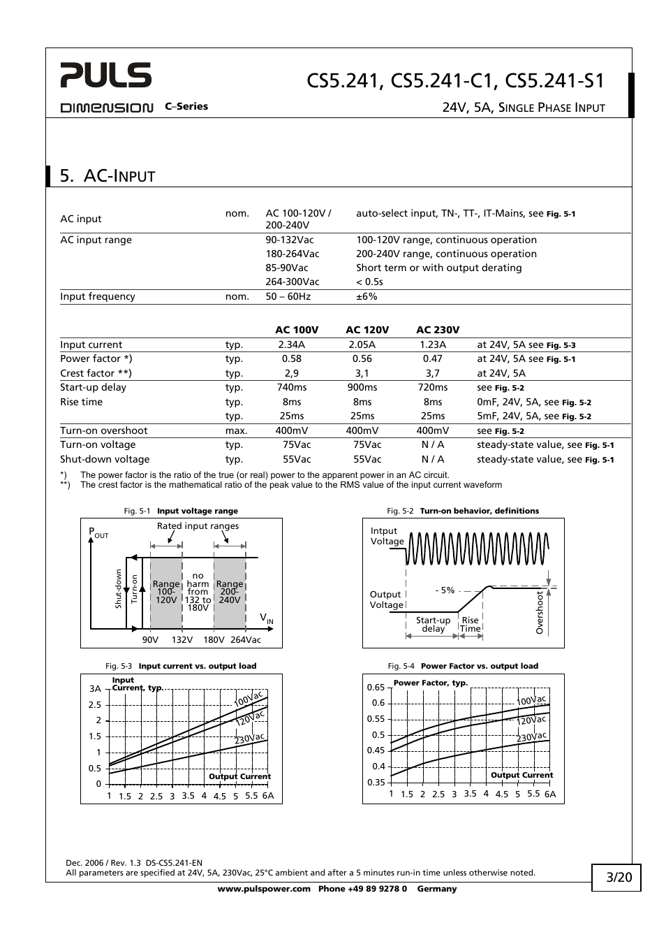 Ac-i, Nput, 24v, 5a, s | B&B Electronics NTPS-24-5 - Datasheet User Manual | Page 3 / 20