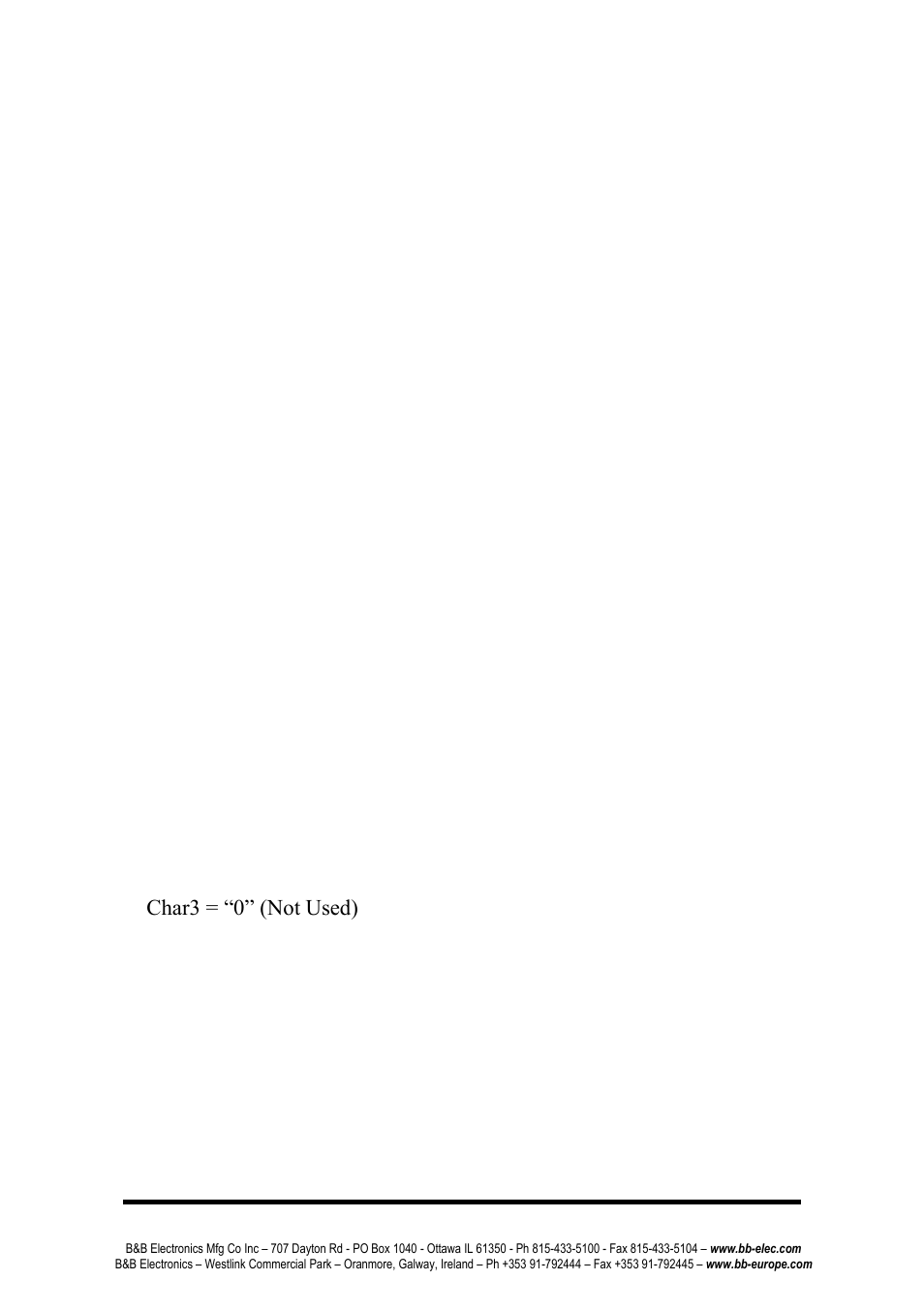 Pecifications, Efault, Arameters | Specifications, Default parameters | B&B Electronics 232BSS4 - Manual User Manual | Page 6 / 45