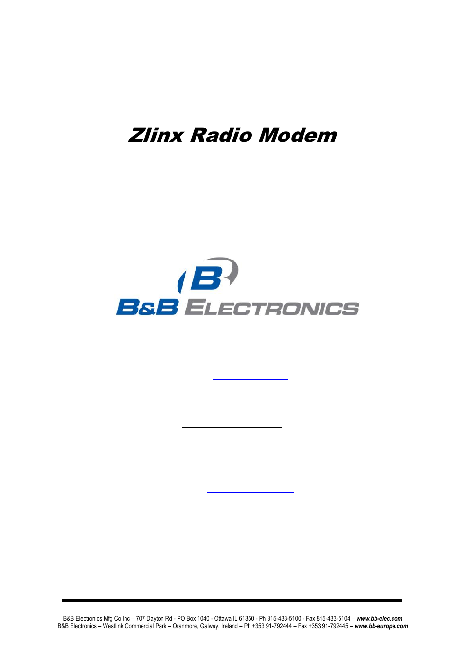 B&B Electronics ZP24D-250RM-SR - Manual User Manual | 70 pages