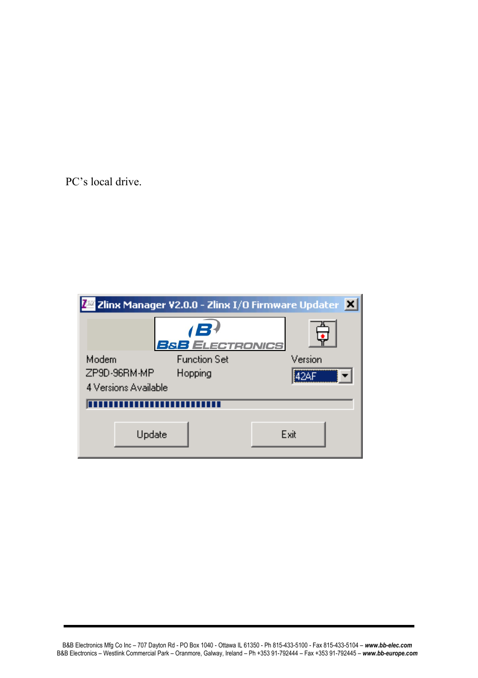 Irmware, Pdate, Firmware update | B&B Electronics ZP24D-250RM-SR - Manual User Manual | Page 19 / 70