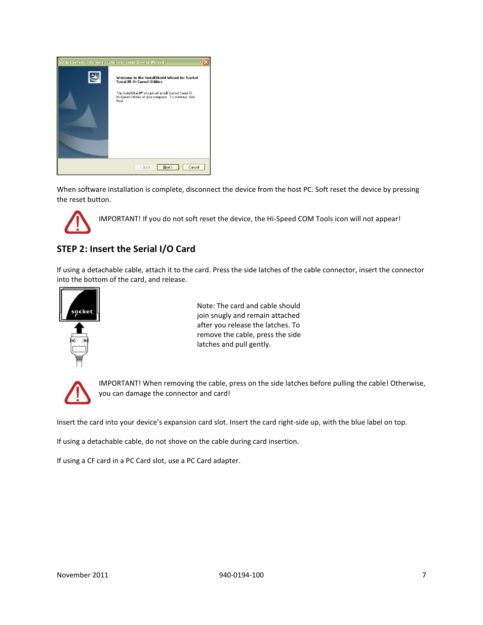 Step 2: insert the serial i/o card | B&B Electronics SL2736-698 - Manual User Manual | Page 7 / 29