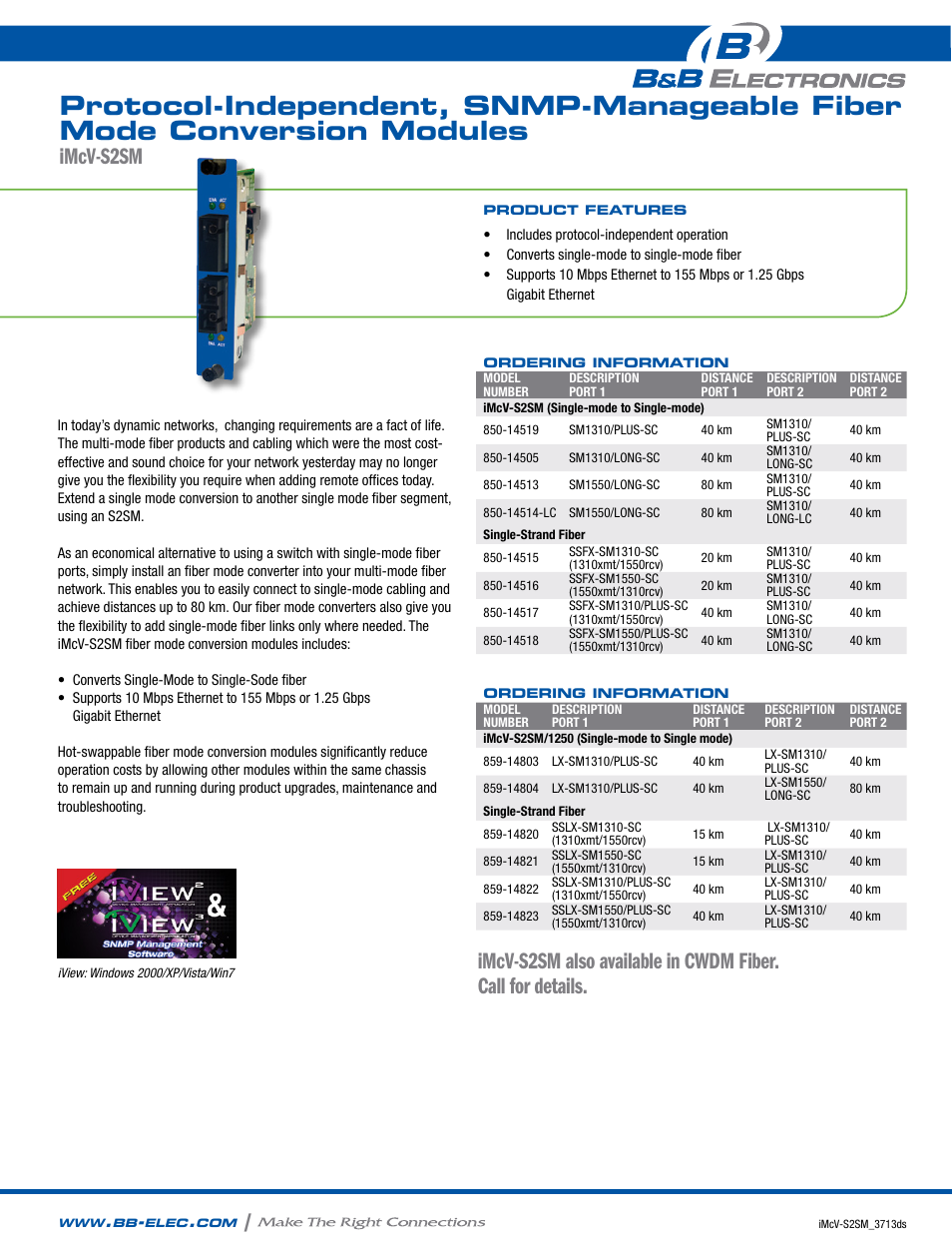 B&B Electronics 859-14823 - Datasheet User Manual | 2 pages