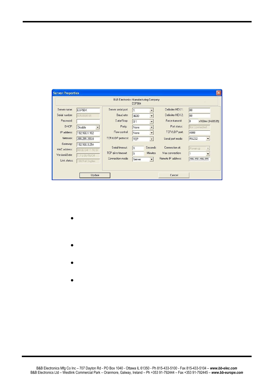Esp904 configuration | B&B Electronics ESP904 - Manual User Manual | Page 15 / 90