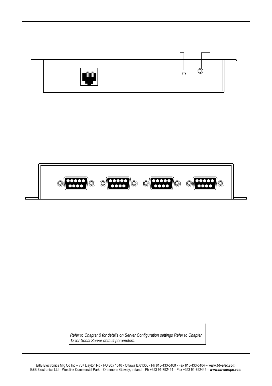 Serial ports, Erial, Erver | Perational, Odes, Default mode, Serial server/port operational modes | B&B Electronics ESP904 - Manual User Manual | Page 19 / 90