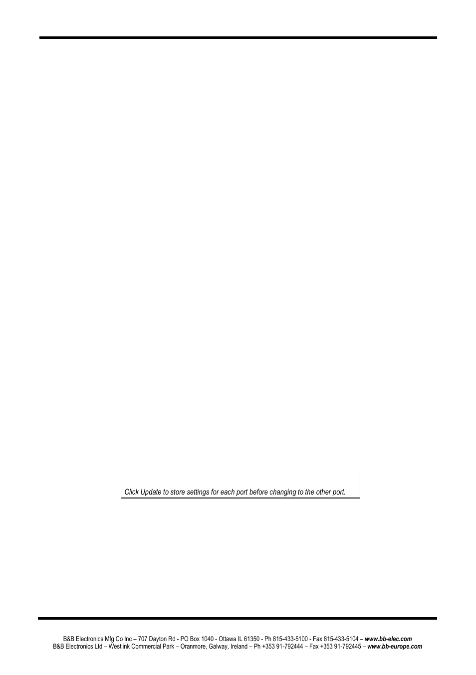 Netmask, Gateway, Mac address | Version & date, Link status, Server serial port, Baud rate | B&B Electronics ESP904 - Manual User Manual | Page 40 / 90