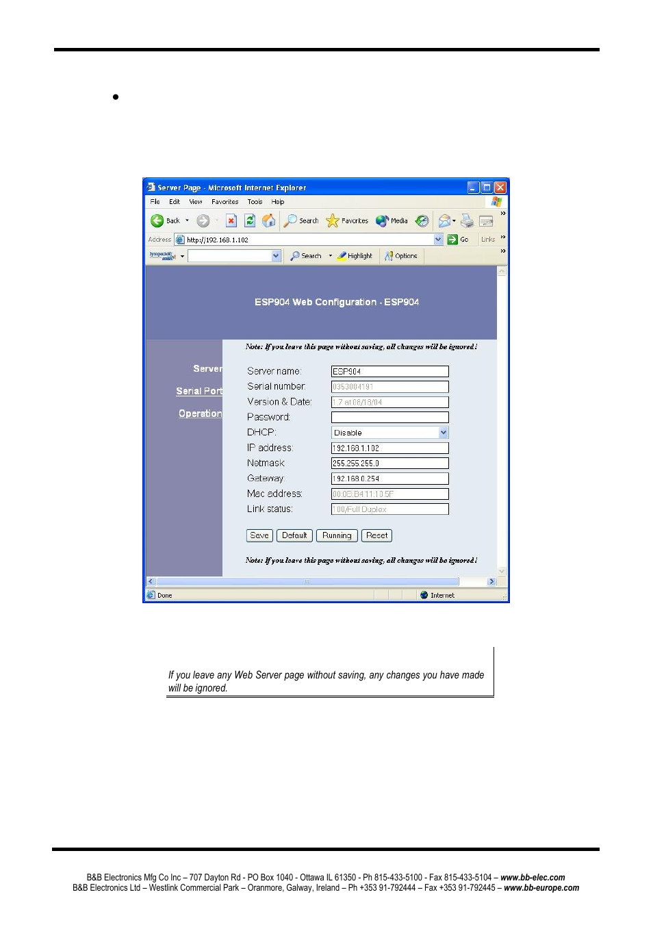 B&B Electronics ESP904 - Manual User Manual | Page 47 / 90