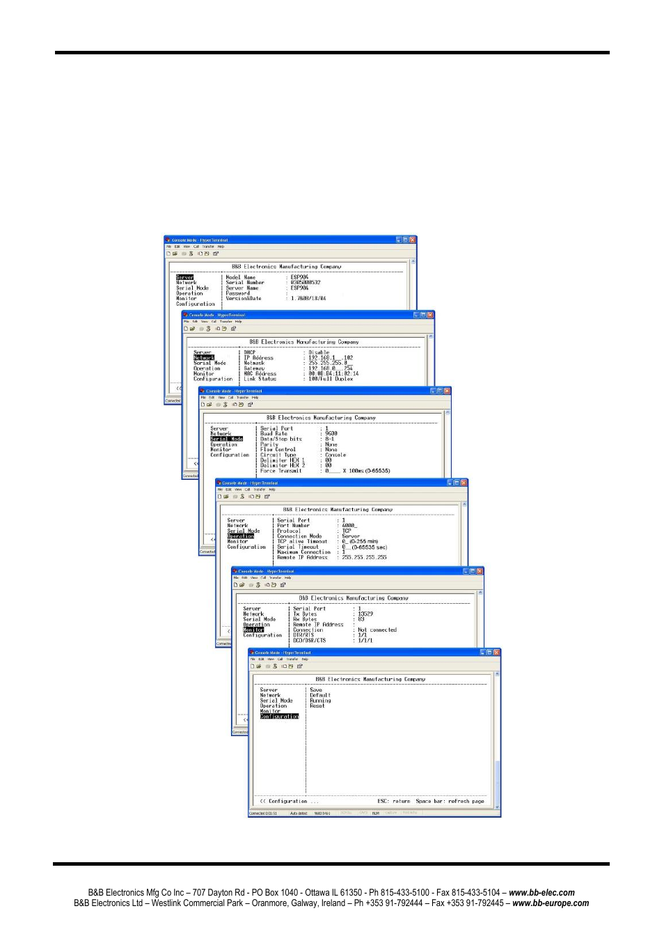 Navigating the configuration menus | B&B Electronics ESP904 - Manual User Manual | Page 62 / 90