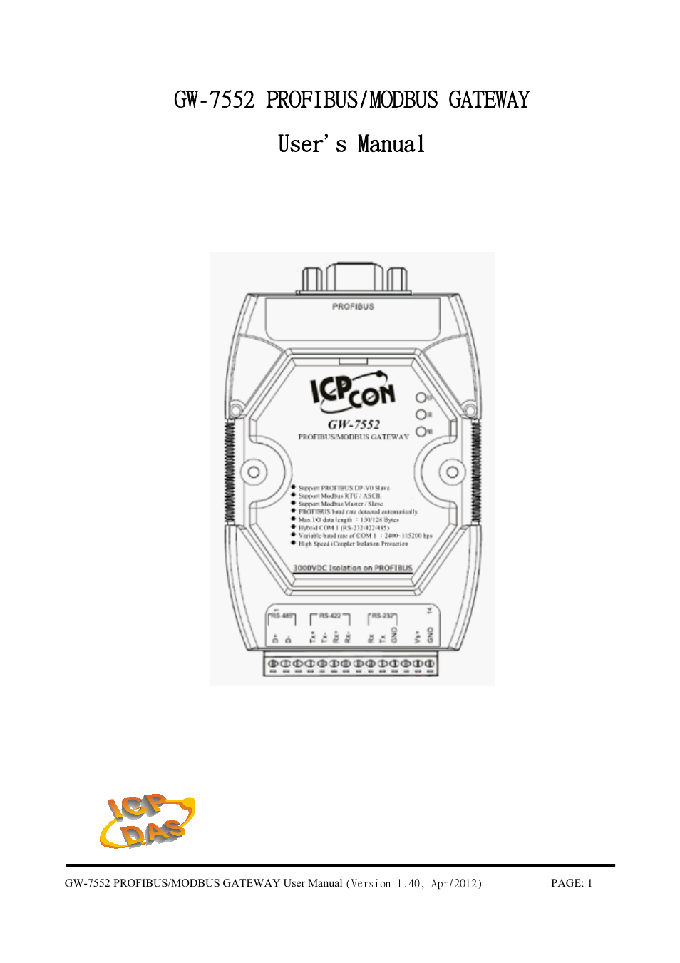 B&B Electronics GW-7552 - Manual User Manual | 67 pages