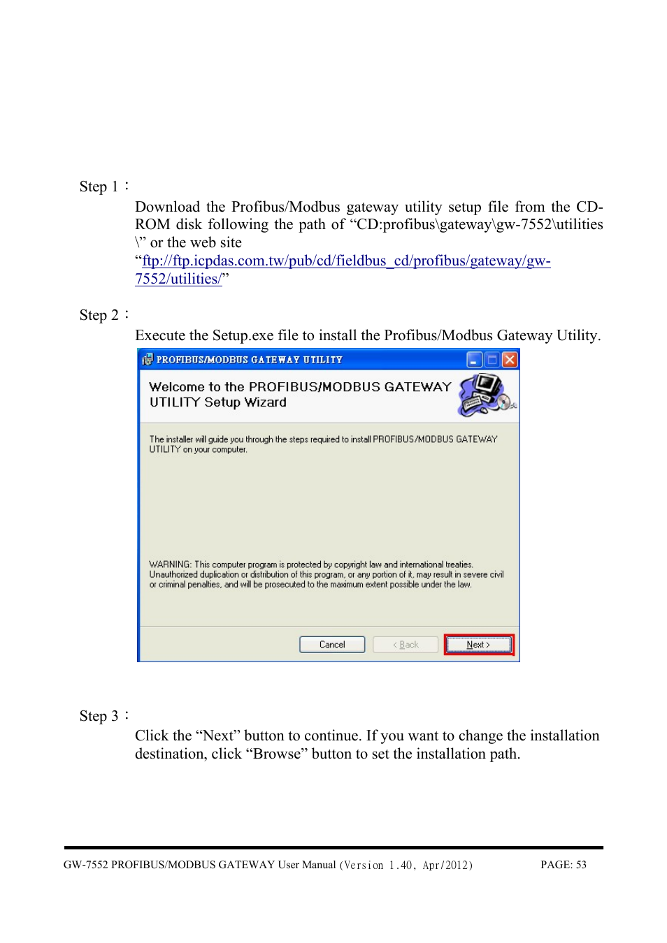 Application of utility | B&B Electronics GW-7552 - Manual User Manual | Page 53 / 67