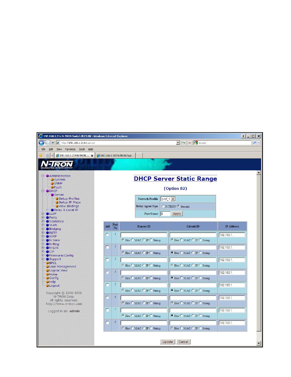 Dhcp – server – setup ip maps, continued | B&B Electronics 711FX3-ST - Manual User Manual | Page 38 / 155