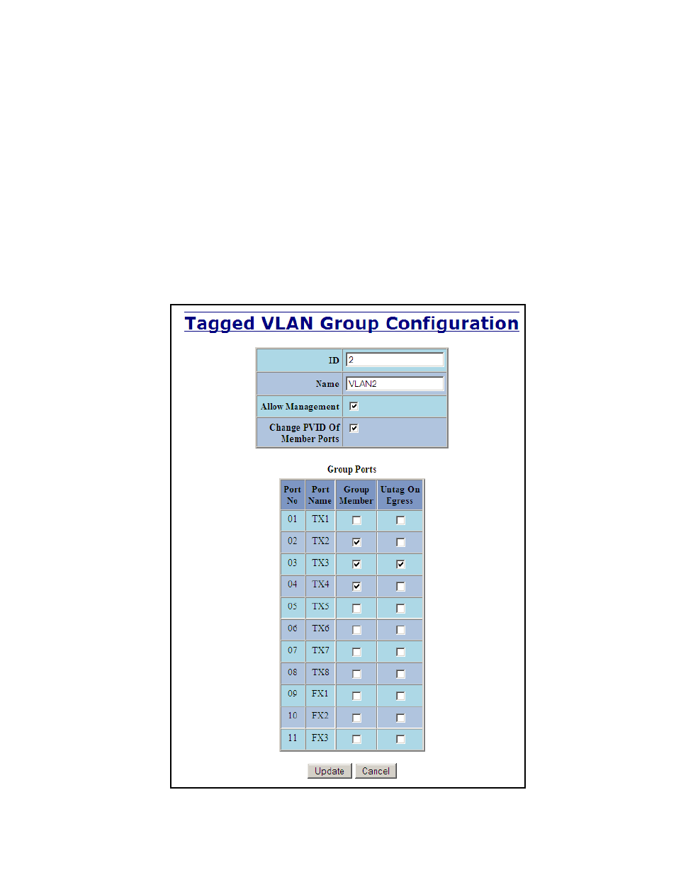 Vlan – group configuration | B&B Electronics 711FX3-ST - Manual User Manual | Page 59 / 155