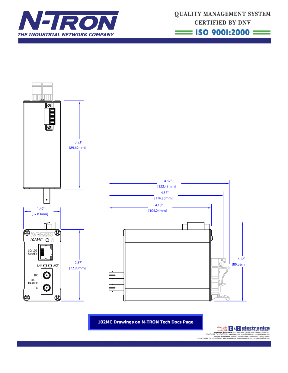 B&B Electronics 102MC-FL_SC_ST - Datasheet User Manual | Page 3 / 3