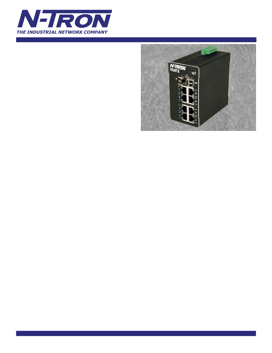 B&B Electronics 7010TX - Datasheet User Manual | 3 pages