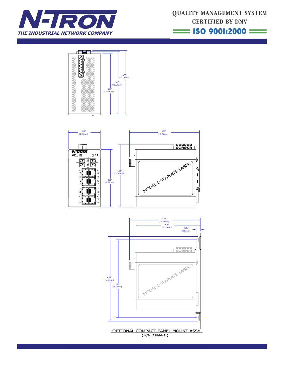 B&B Electronics 7010TX - Datasheet User Manual | Page 3 / 3