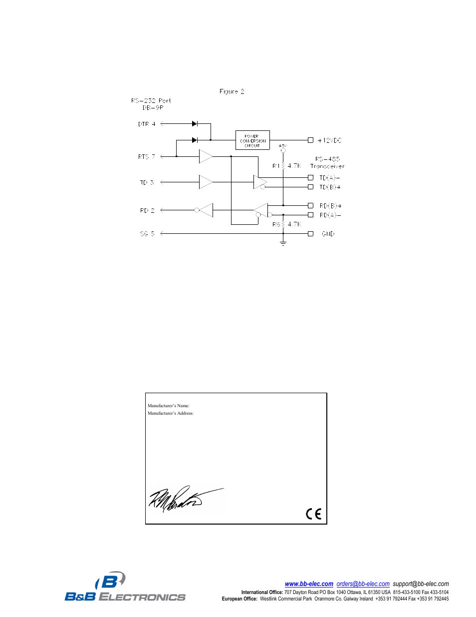 B&B Electronics 485LP9TBN - Datasheet User Manual | Page 2 / 2