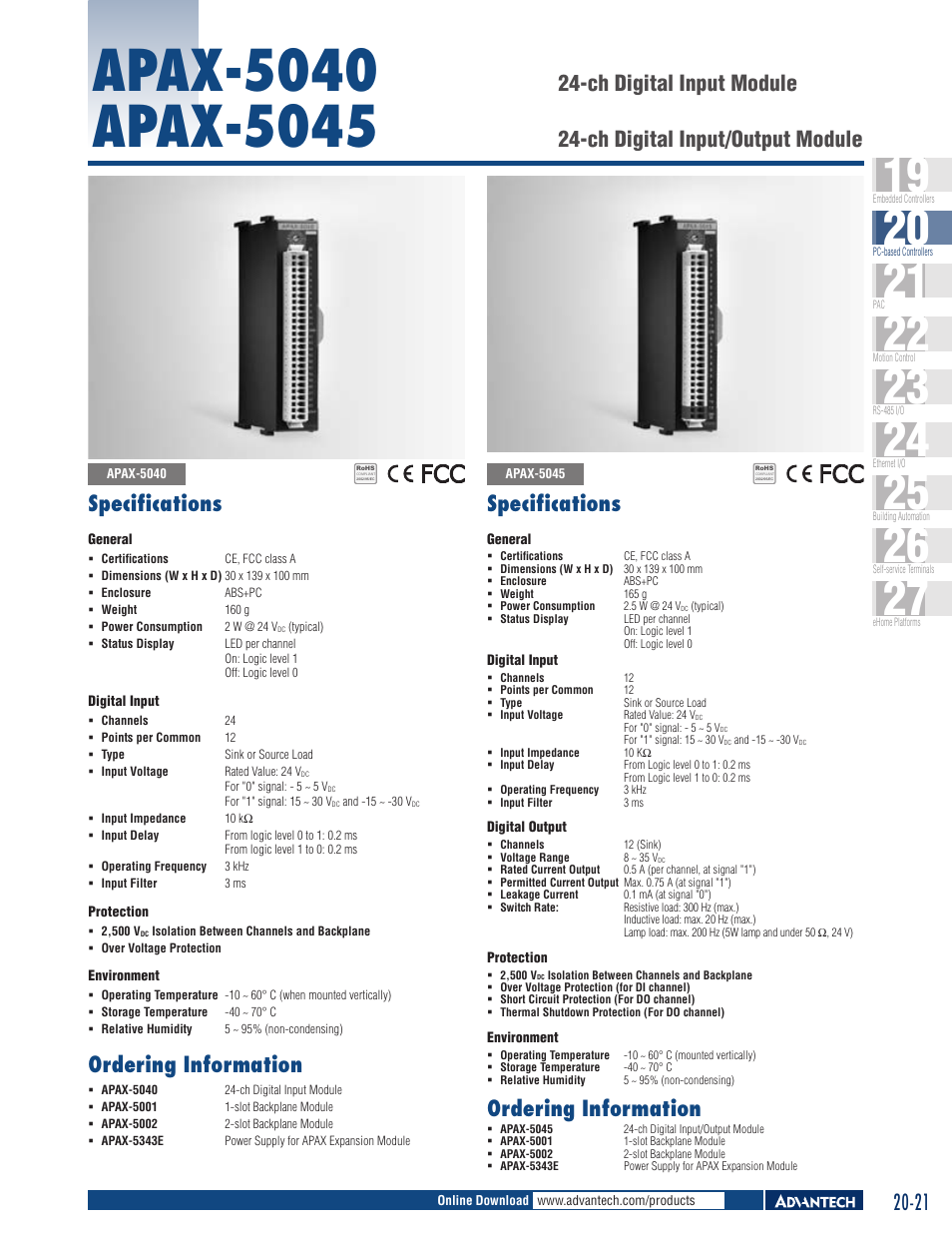 Advantech APAX-5045 User Manual | 1 page