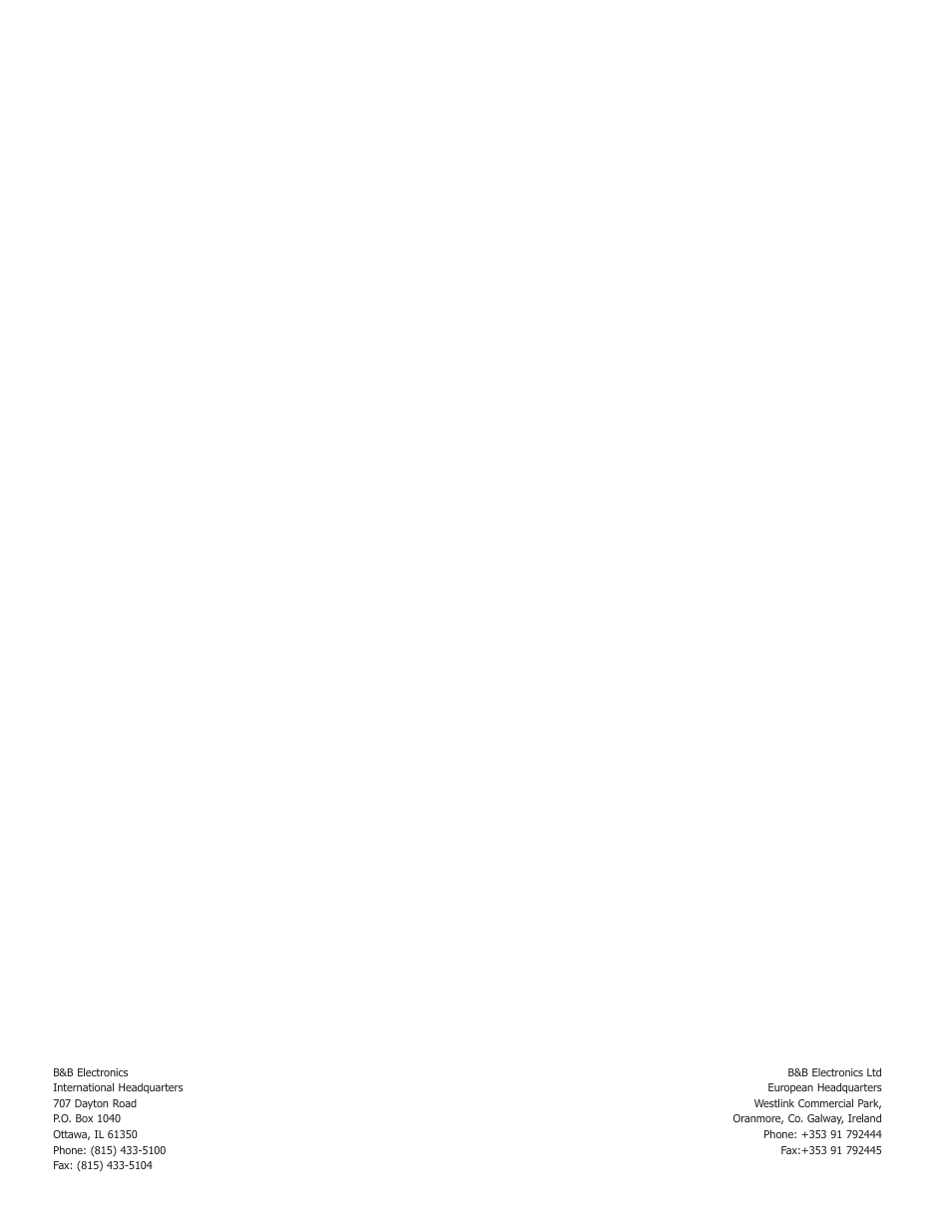 B&B Electronics VFG9000-ENET - Quick Start Guide User Manual | Page 4 / 4