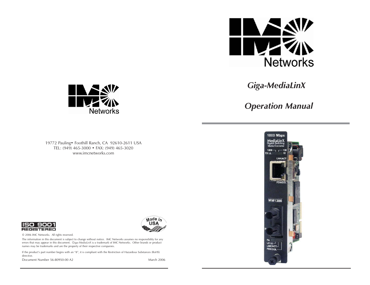 B&B Electronics 856-18901 - Manual User Manual | 12 pages