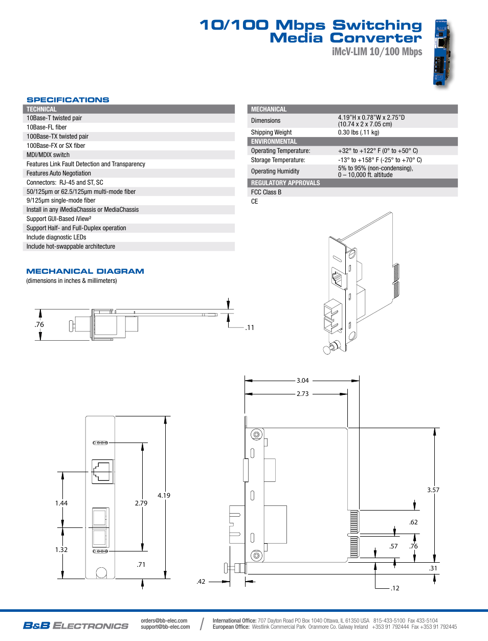 B&B Electronics 850-14240--74 - Datasheet User Manual | Page 2 / 2