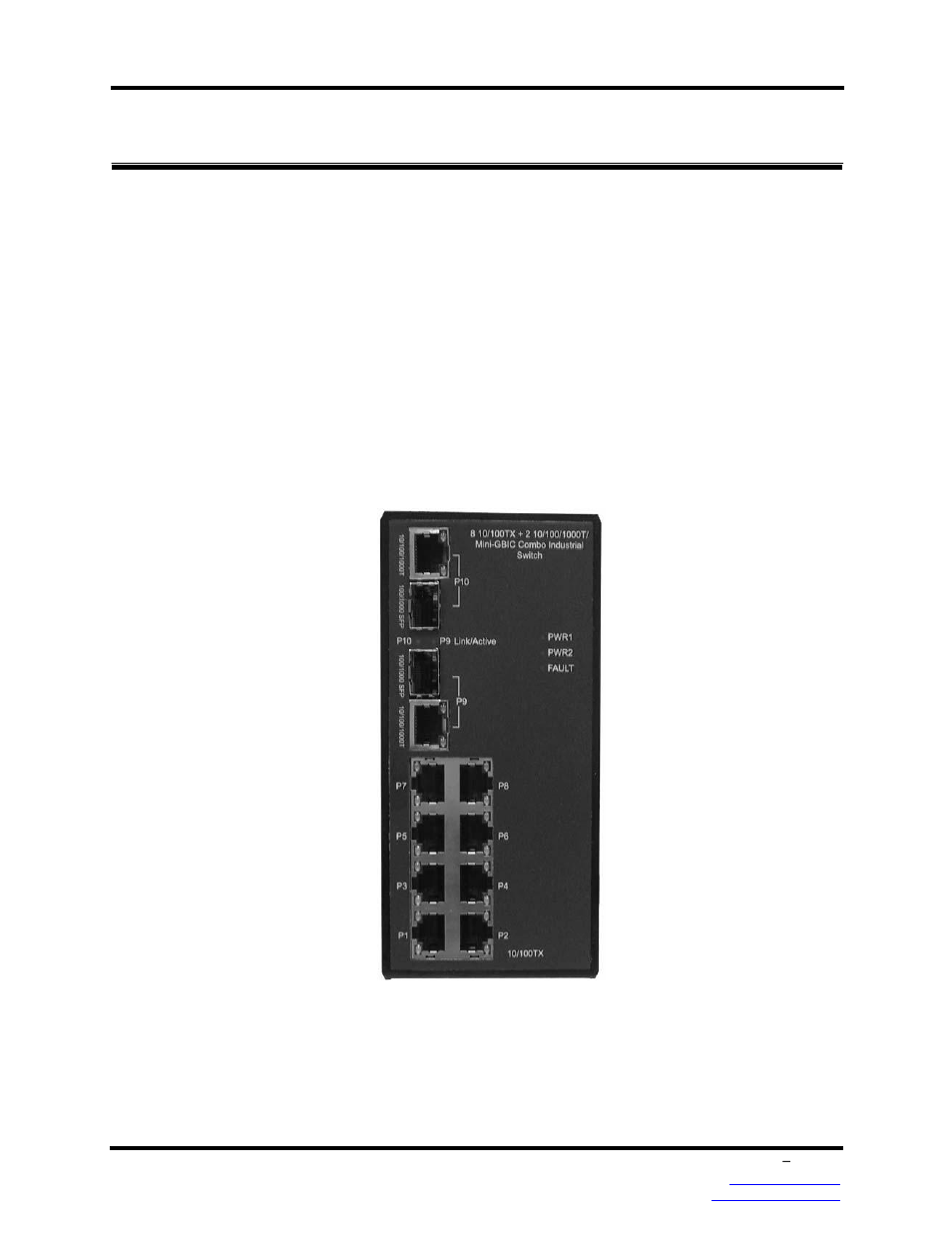 Hardware description, Physical dimension, Front panel | B&B Electronics EIR410-2SFP-T - Manual User Manual | Page 7 / 25