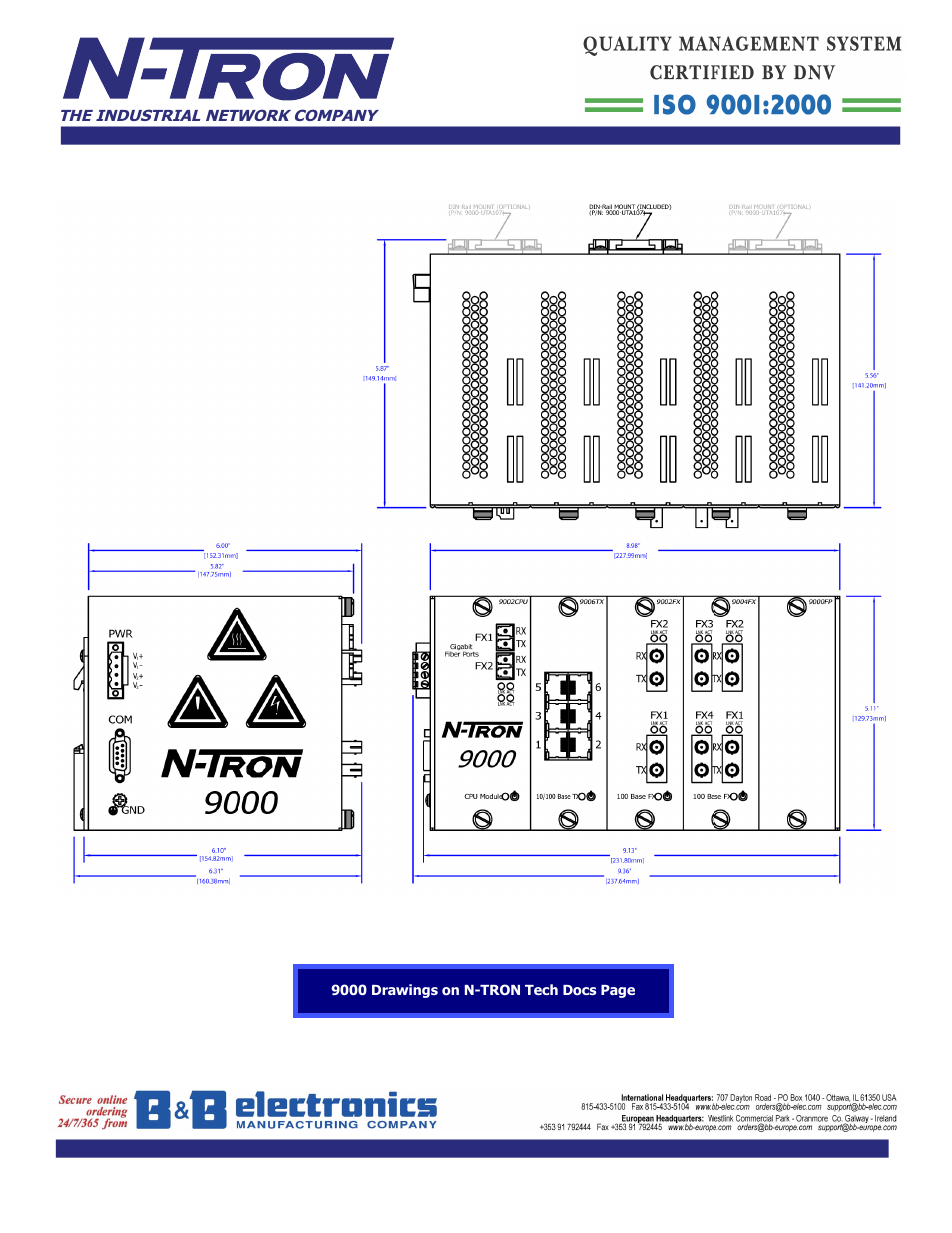 B&B Electronics 9000BP - Datasheet User Manual | Page 3 / 3