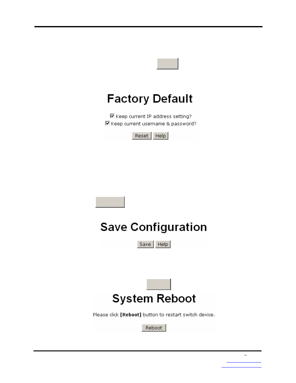 28 factory default, 29 save configuration, 30 system reboot | B&B Electronics EIRP610-2SFP-T - Manual User Manual | Page 117 / 147