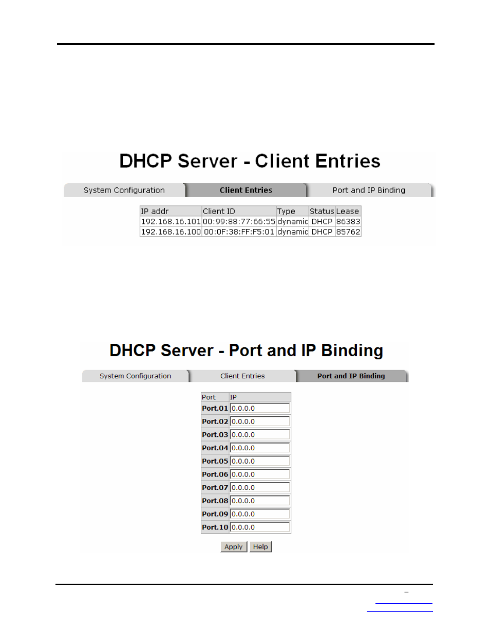 2 client entries, 3 port and ip bindings | B&B Electronics EIRP610-2SFP-T - Manual User Manual | Page 44 / 147