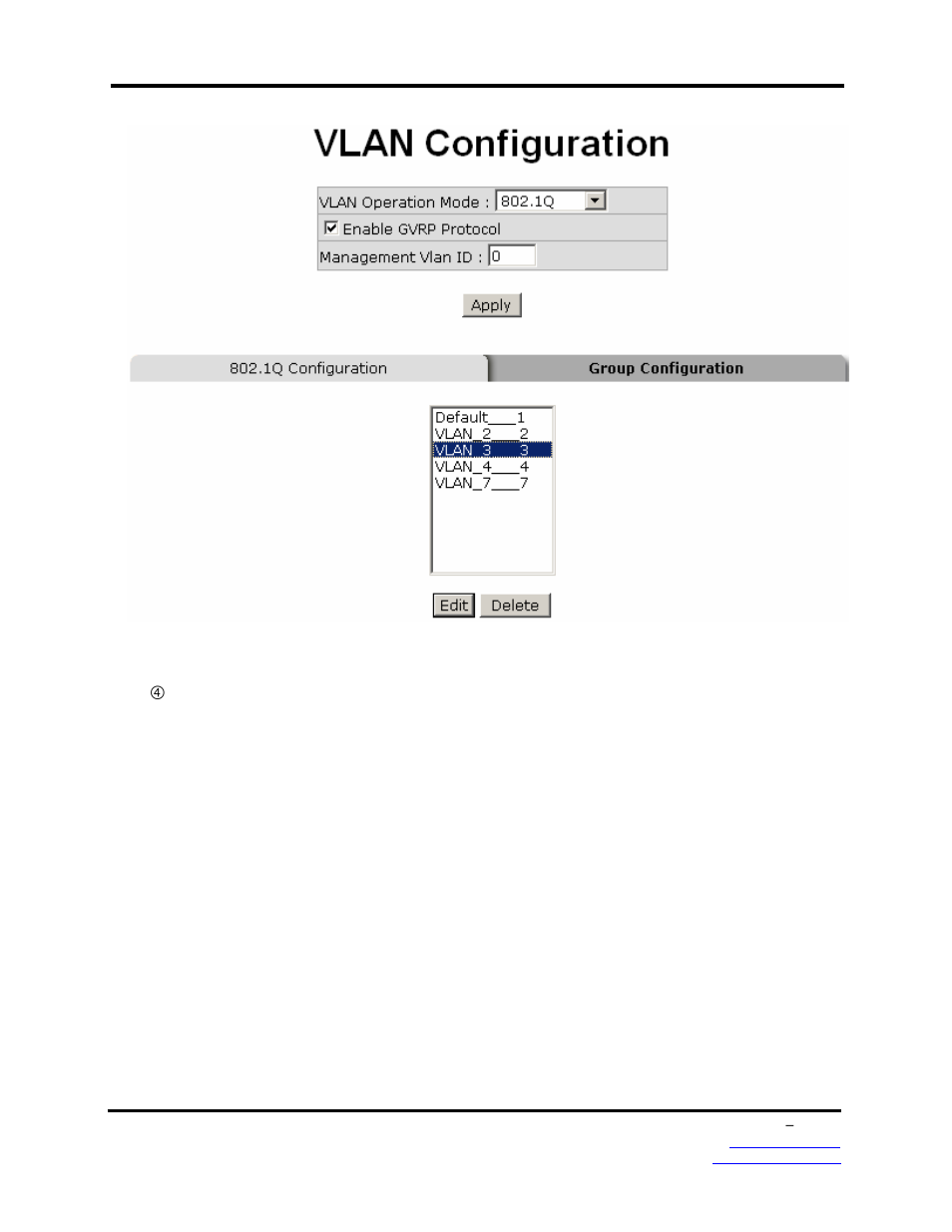 You can modify the vlan group name and vlan id | B&B Electronics EIRP610-2SFP-T - Manual User Manual | Page 86 / 147