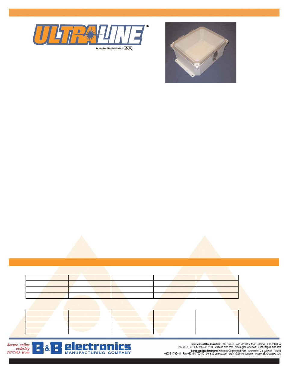 B&B Electronics AMU1084 - Datasheet User Manual | 2 pages
