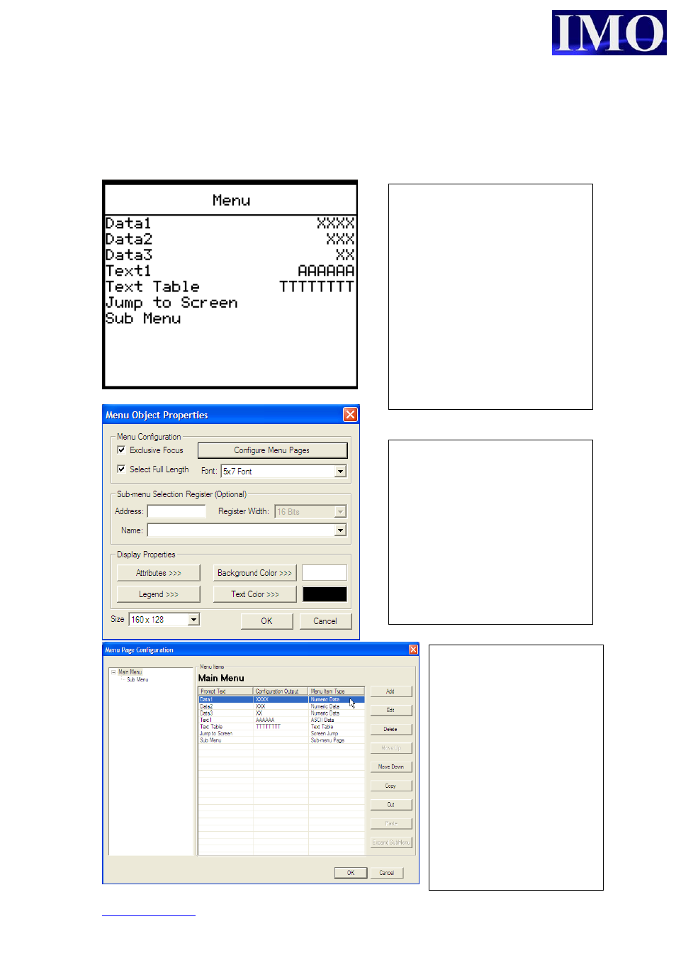 Menu item | B&B Electronics I3A12X_20B05-SOHF - Manual User Manual | Page 33 / 50