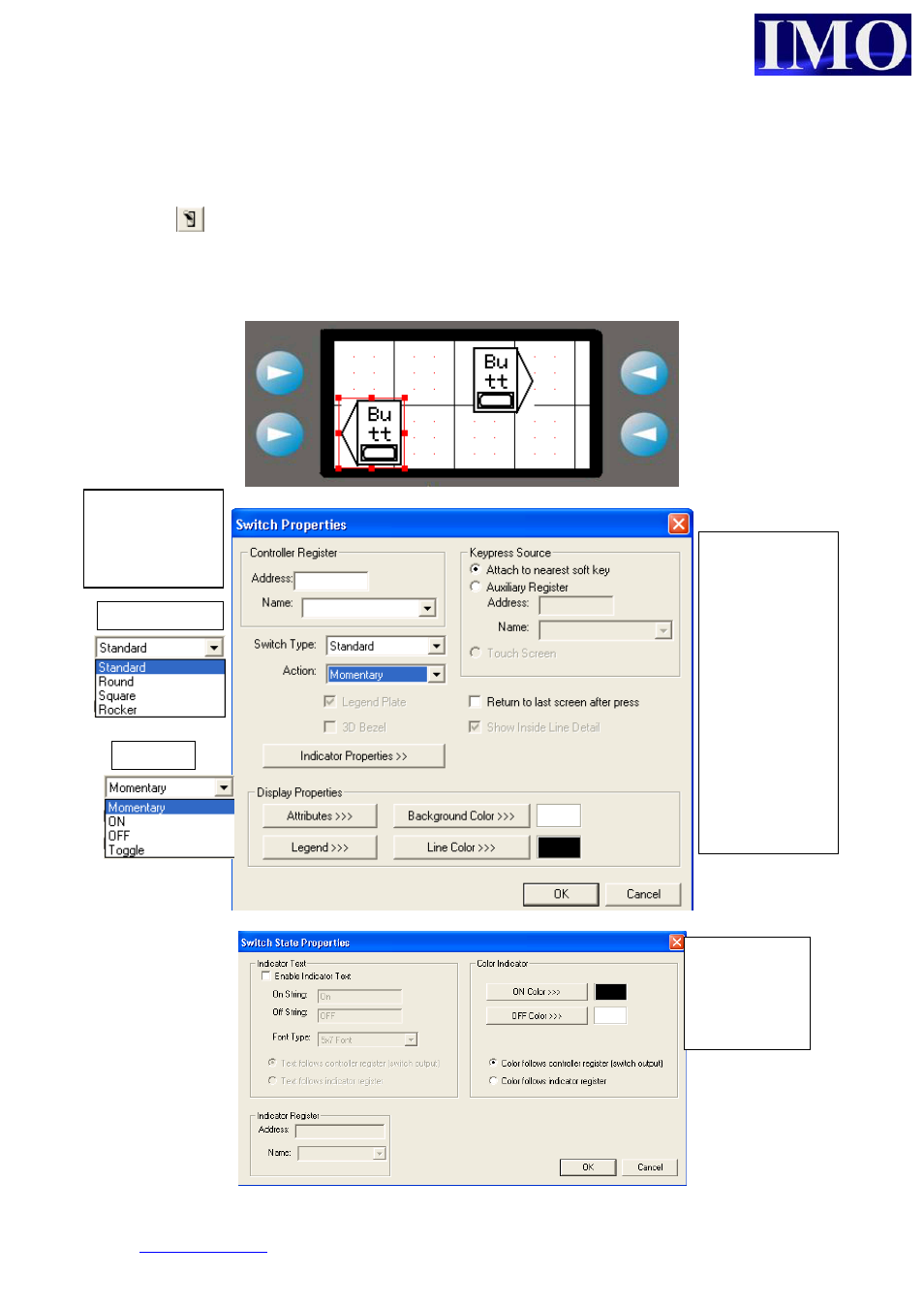 Button | B&B Electronics I3A12X_20B05-SOHF - Manual User Manual | Page 35 / 50
