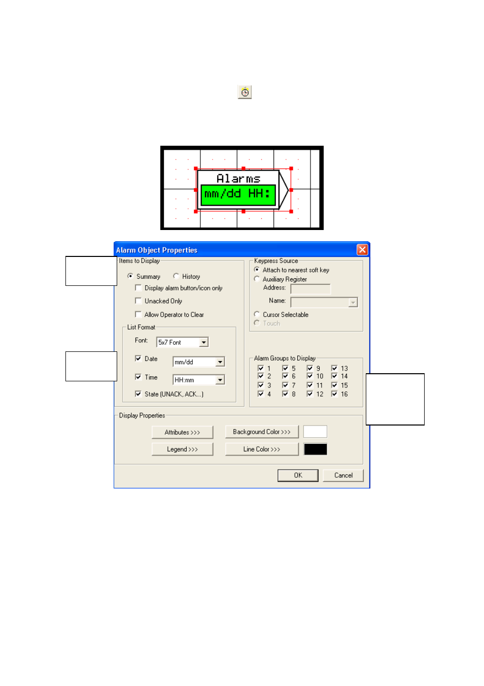 Alarms | B&B Electronics I3A12X_20B05-SOHF - Manual User Manual | Page 46 / 50