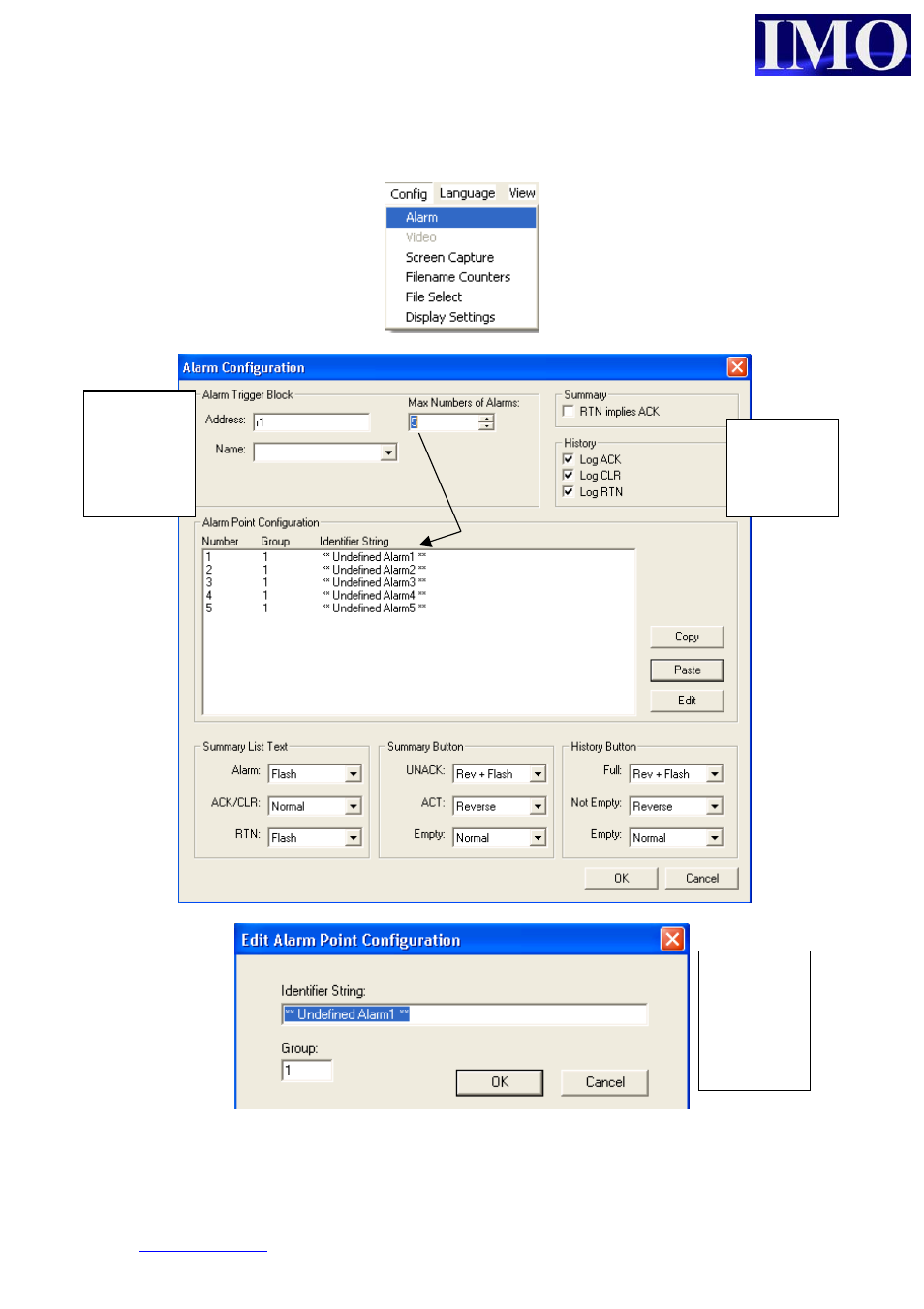Configure the alarm log | B&B Electronics I3A12X_20B05-SOHF - Manual User Manual | Page 47 / 50