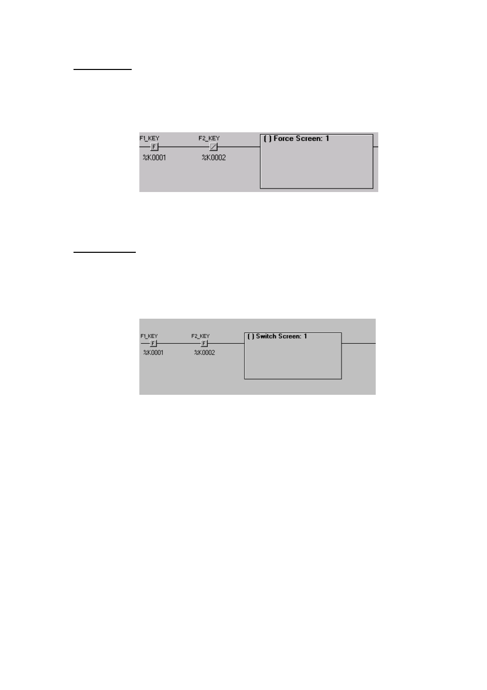 Force screen, Switch screen | B&B Electronics I3A12X_20B05-SOHF - Manual User Manual | Page 8 / 50