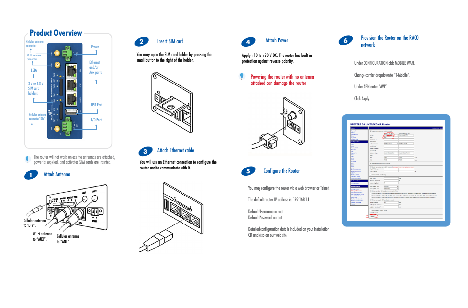Product overview | B&B Electronics RT3G-320RAC-W - Quick Start Guide User Manual | Page 2 / 5