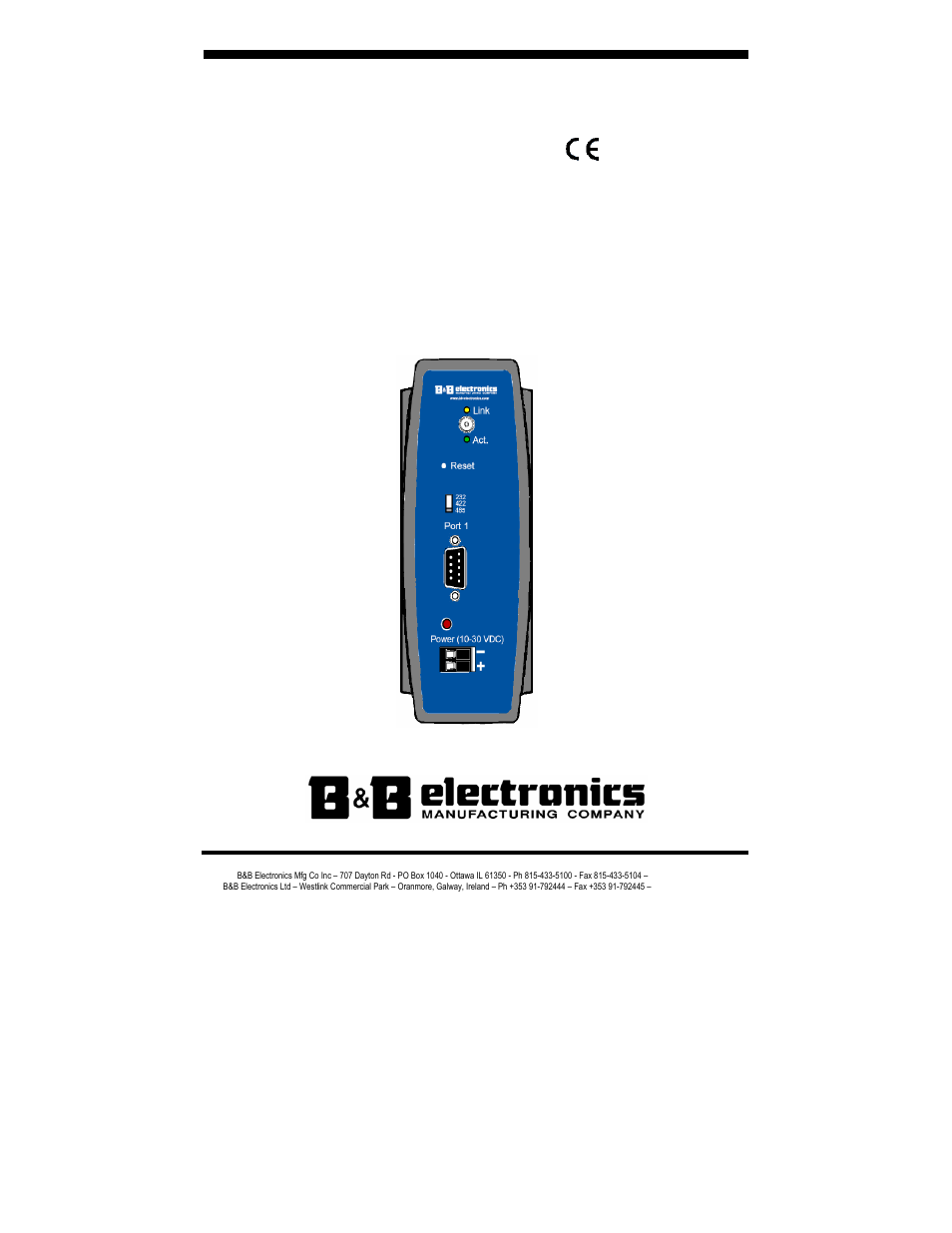 B&B Electronics ESR901WB - Manual User Manual | 60 pages