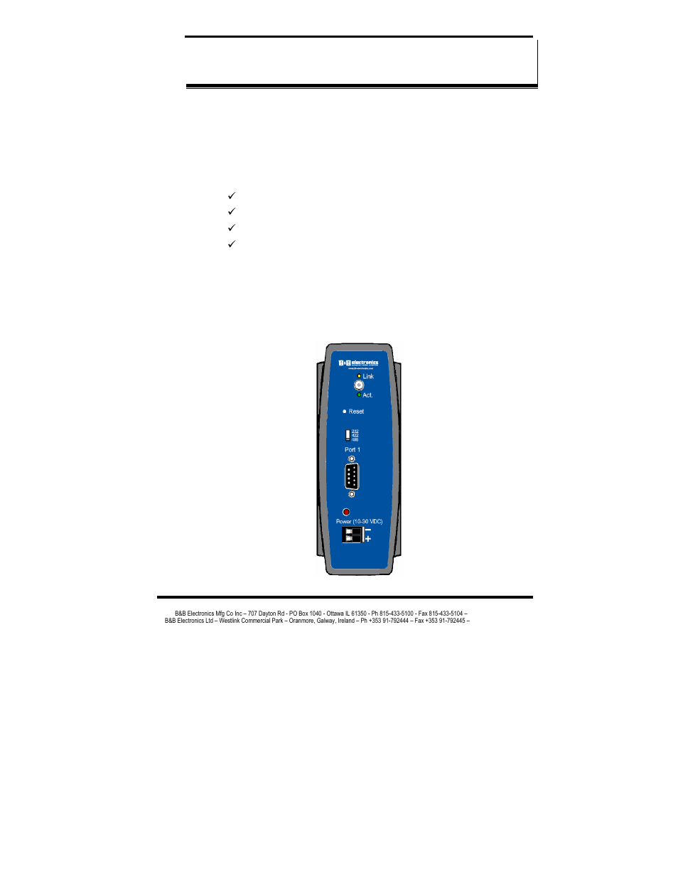 B&B Electronics ESR901WB - Manual User Manual | Page 17 / 60