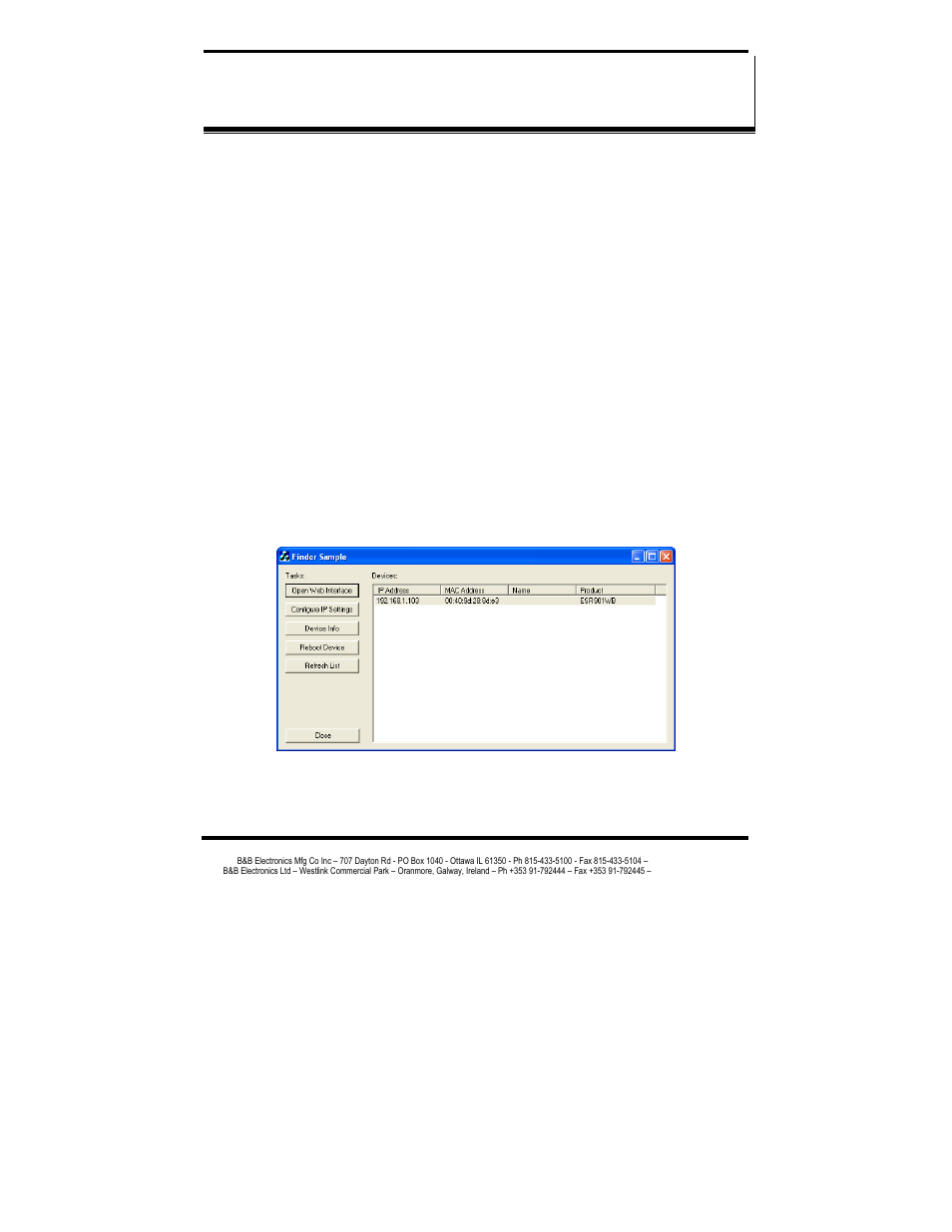 B&B Electronics ESR901WB - Manual User Manual | Page 23 / 60