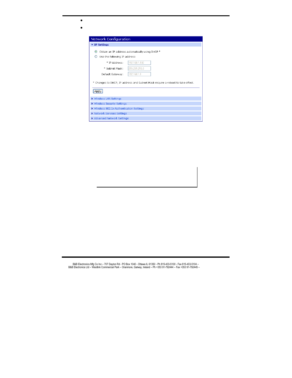 Ip settings | B&B Electronics ESR901WB - Manual User Manual | Page 27 / 60