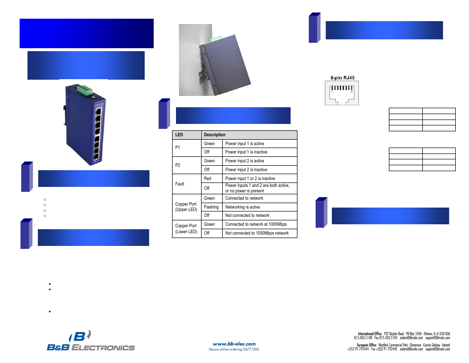B&B Electronics EIR408-T - Quick Start Guide User Manual | 1 page