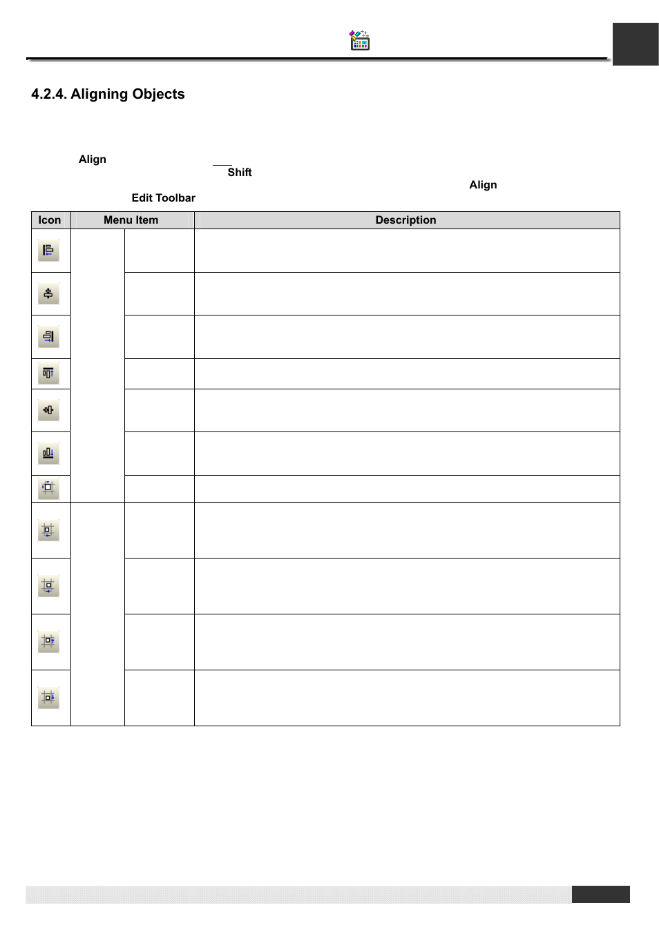 Pm designer operation manual, Aligning objects | B&B Electronics WOP-2121V-N4AE - Manual User Manual | Page 156 / 664