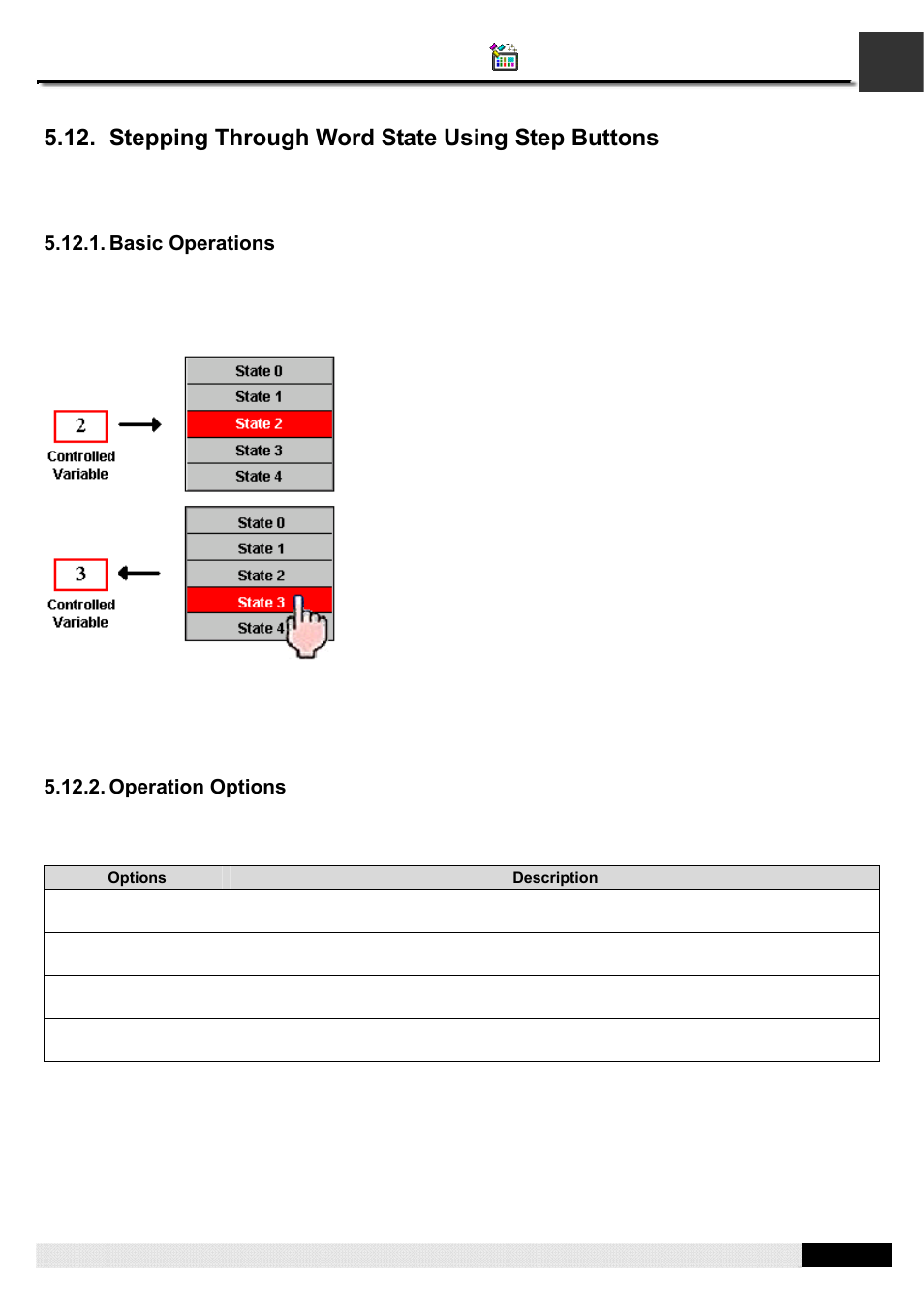 Stepping through word state using step buttons, Pm designer operation manual | B&B Electronics WOP-2121V-N4AE - Manual User Manual | Page 226 / 664